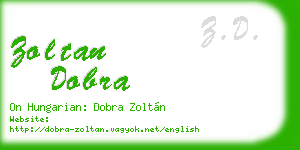 zoltan dobra business card